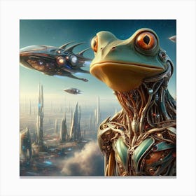 Space Frog Canvas Print