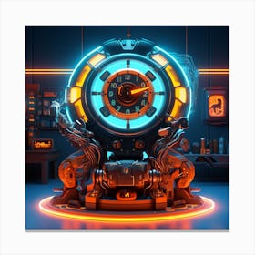 Futuristic Clock 5 Canvas Print