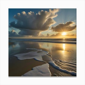 Sunrise On The Beach 1 Canvas Print