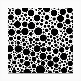 Black And White Dots Canvas Print