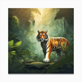 Tiger In The Jungle 46 Canvas Print