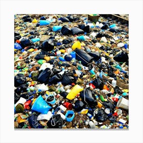 Ocean Pollution Garbage Trash Waste Debris Plastic Marine Environment Ecological Crisis P (6) Canvas Print