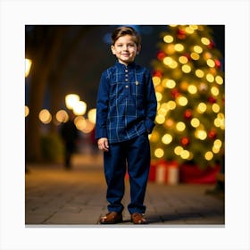 Portrait Of A Young Boy Canvas Print