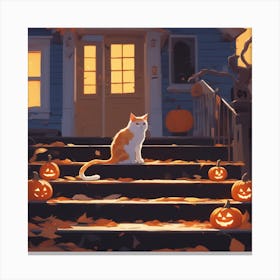 Halloween Cat 18 Canvas Print