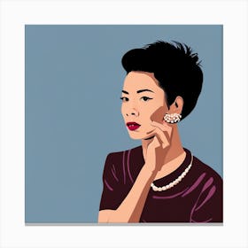 Asian Woman Portrait Canvas Print