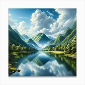 Mountain Lake 65 Canvas Print