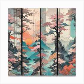 Asian Landscape Painting Canvas Print