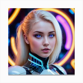 Futuristic Girl 25 Canvas Print