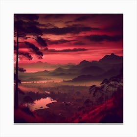 Sunset In The Mountains 166 Canvas Print