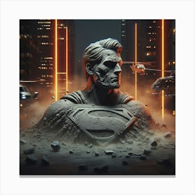 Superman Statue Canvas Print