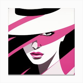 Woman In A Hat 14 Canvas Print