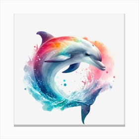 Dolphin Painting Canvas Print