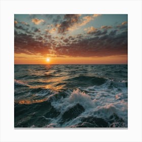 Default Pictures Of The Sea At Sunset 0 Canvas Print