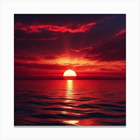 Sunset Over The Ocean 167 Canvas Print