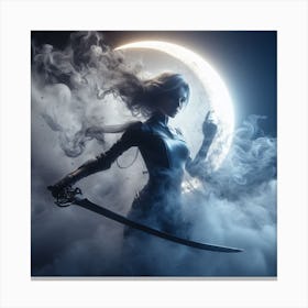 Female moonlight knight Canvas Print