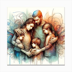 Family Portrait 3 Canvas Print