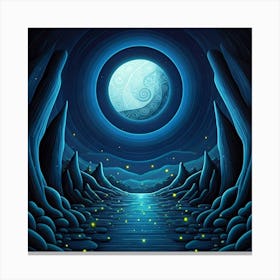 Moonlight In The Cave Canvas Print