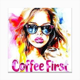 Coffee First 5 - Coffee Connection Canvas Print