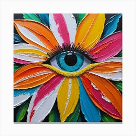 Eye Of The Flower Canvas Print