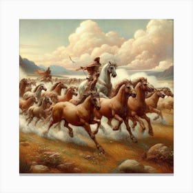 Herd Of Horses 1 Canvas Print