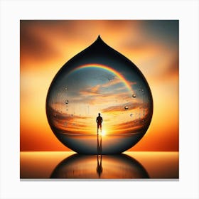 Reflection In A Drop Of Water Canvas Print