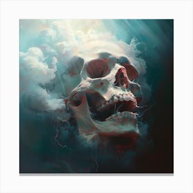 Skull In The Clouds Canvas Print