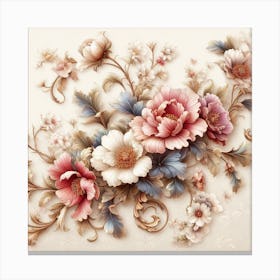 Floral Wallpaper 1 Canvas Print