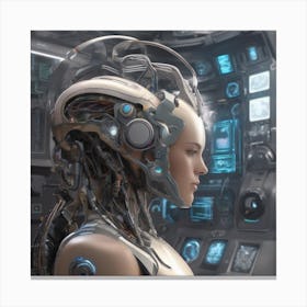 Futuristic Woman 2 Canvas Print