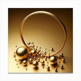 Gold Spheres 2 Canvas Print