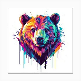 Colorful Bear 1 Canvas Print