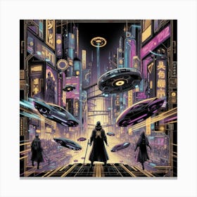 Sci - Fi City Canvas Print