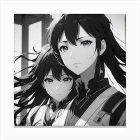 Two Anime Girls Canvas Print