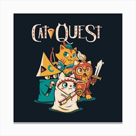 Cat Quest Rpg Cats Video Game Square Canvas Print