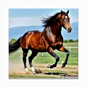 Horse Galloping Canvas Print