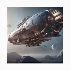 Spaceship In Space 23 Canvas Print