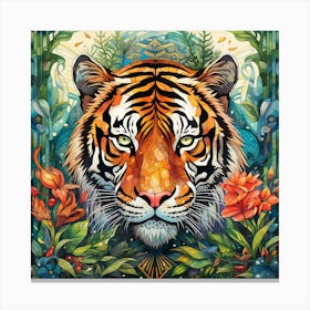 Tiger In The Jungle 2 Canvas Print