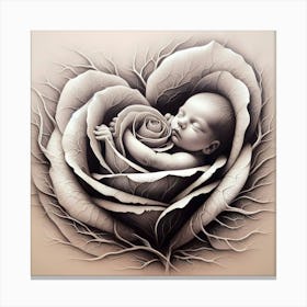 Heart Of Rose Canvas Print