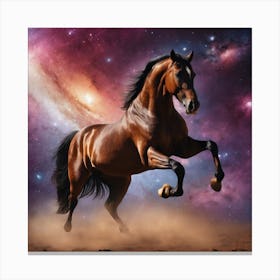 Horse In Space Canvas Print