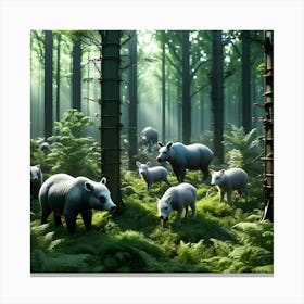 Engineered Forest 12 Canvas Print