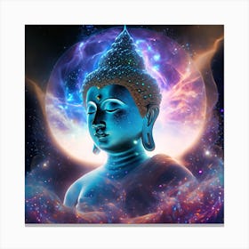 Buddha In Space Canvas Print