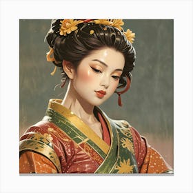 Creative Geisha Artwork 28 Canvas Print