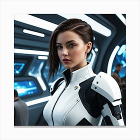 Futuristic Woman 13 Canvas Print