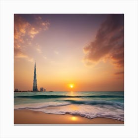 Beach Sunset Canvas Print