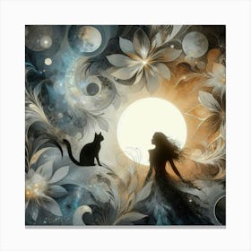 Fairy In The Moonlight 2 Canvas Print