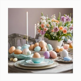 Easter Table Setting 5 Canvas Print