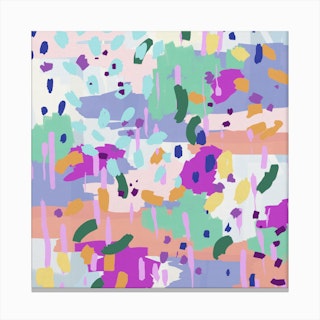 Oil Abstract I Square Canvas Print