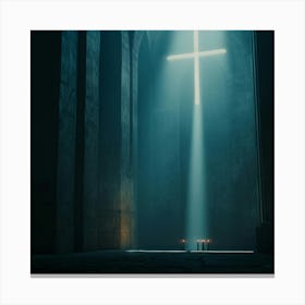 Cross Christian Church Altar 2 Canvas Print