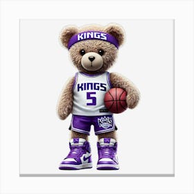 LA Kings Teddy Bear Leinwandbild