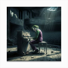 Joker At The Piano 2 Canvas Print