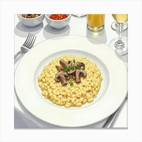 Risotto With Mushrooms Canvas Print